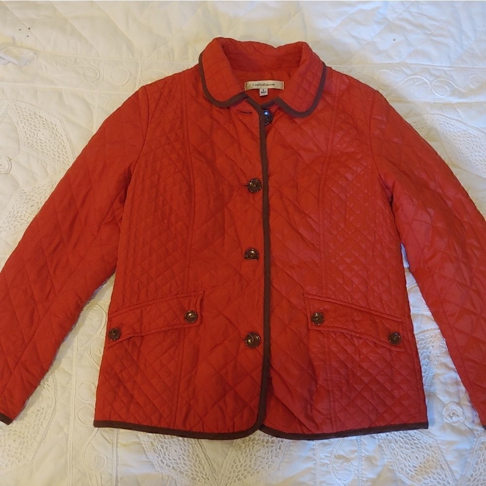 Croft & Barrow light weight puffer jacket. Orange Size Small